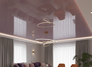 Глянцевые натяжные потолки